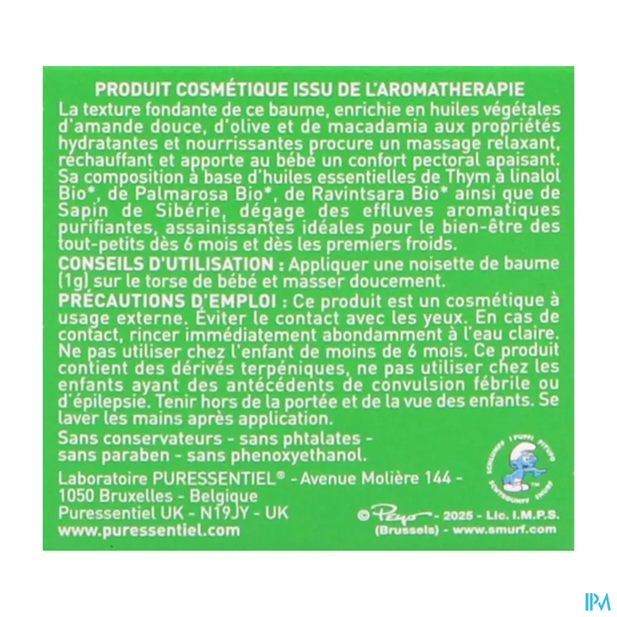 packshot van Puressentiel Ademhaling Massagebalsem Baby 30 ml