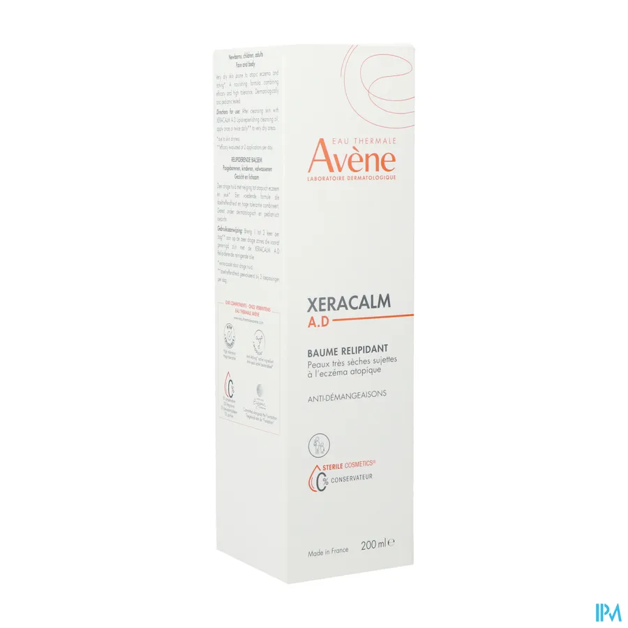 packshot van Avene Xeracalm A.D. Relipiderende Balsem 200 ml