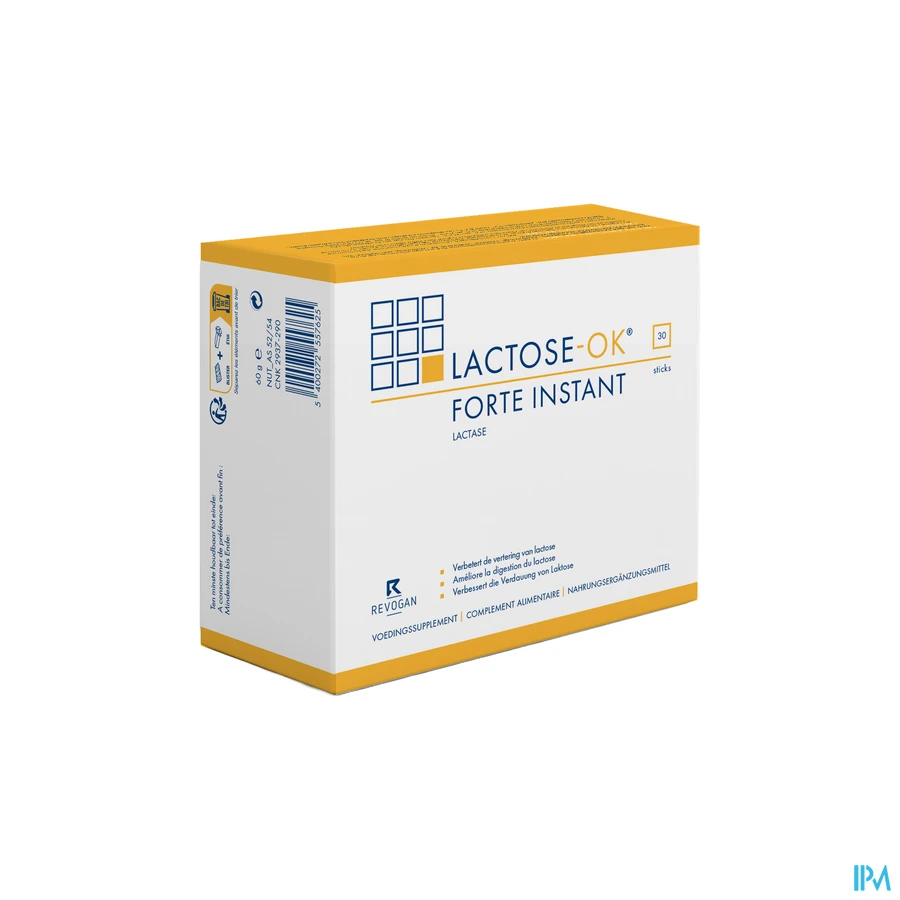 packshot van Lactose-OK Forte Instant 30 Sticks