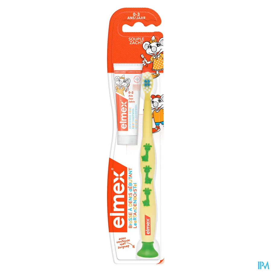 packshot van Elmex Leertandenborstel 0-3 Jaar 1 stuk