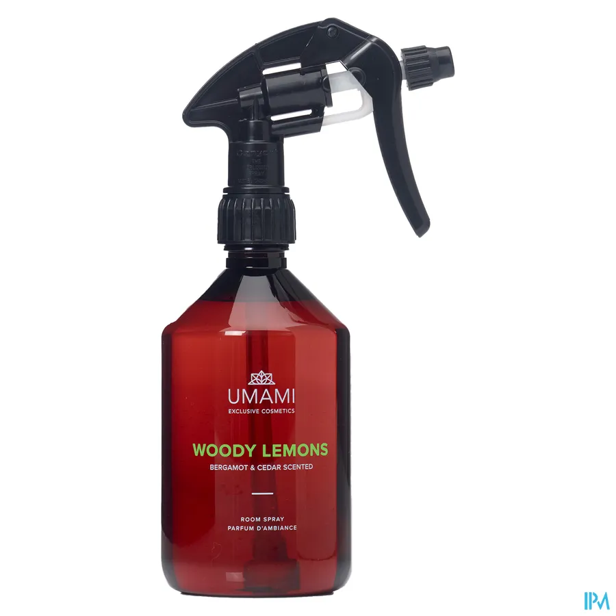 packshot van Umami Woody Lemons Bergamot & Ceder Room Spray 500 ml
