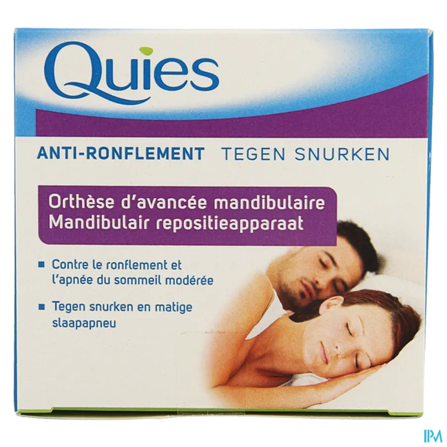 packshot van Quies Mandibulair Repositieapparaat tegen Snurken en Matige Slaapapneu 1 Stuk