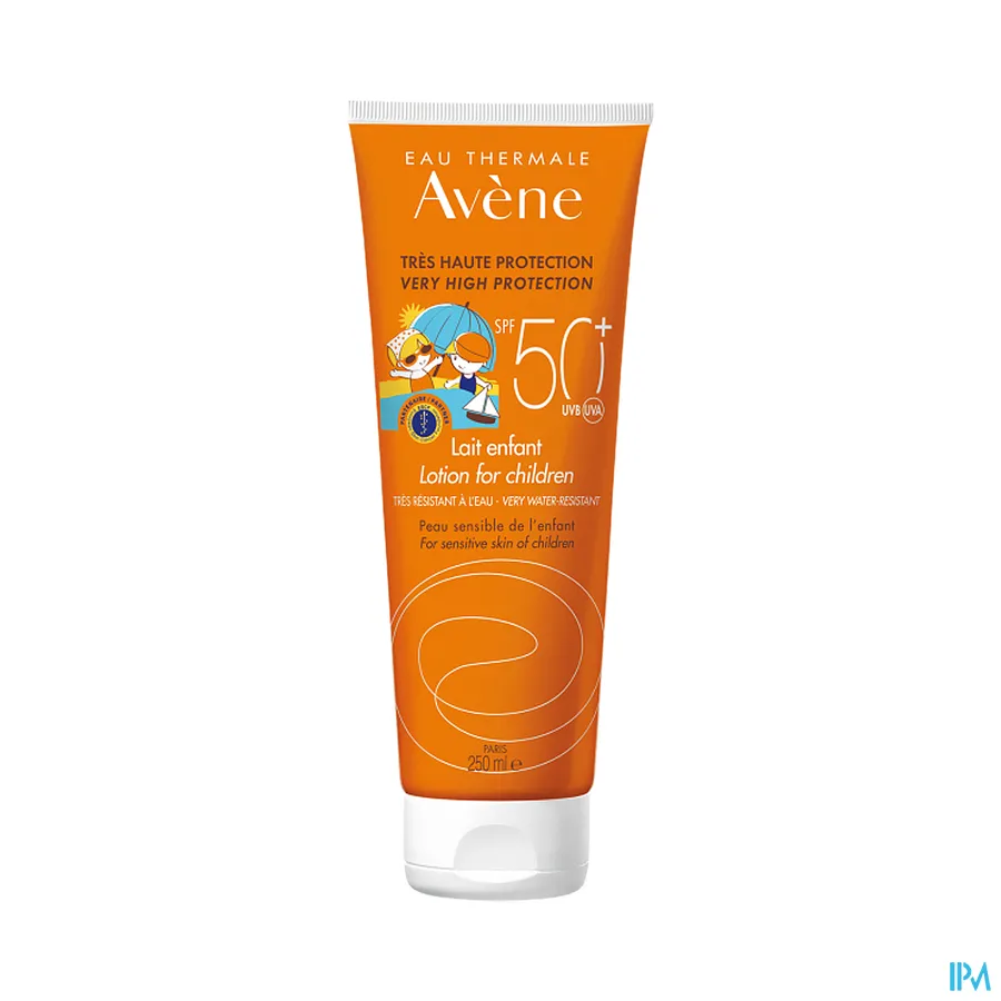 packshot van Avène Zonnemelk Kind zonder Parfum SPF50+ 250 ml