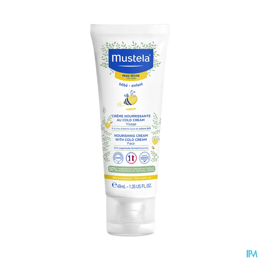 packshot van Mustela Baby en Kind Voedende Gelaatscrème met Cold Cream voor Droge Huid 40 ml
