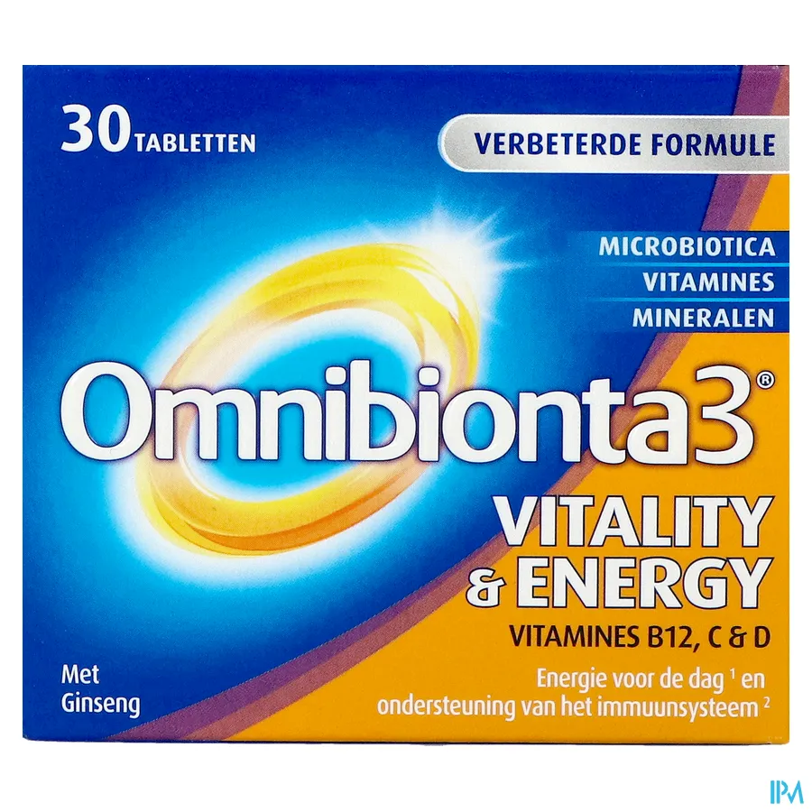 packshot van Omnibionta 3 Vitality Energy 30 tabletten