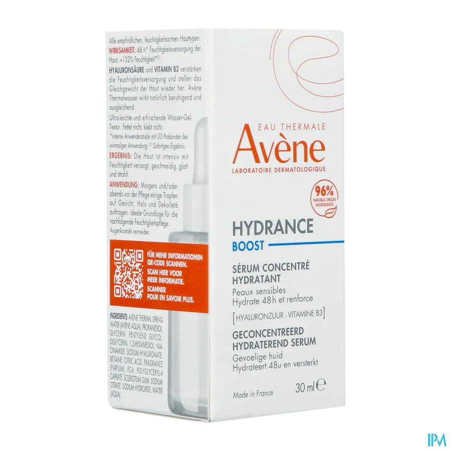 packshot van Avène Hydrance Boost Hydraterend Serum 30 ml