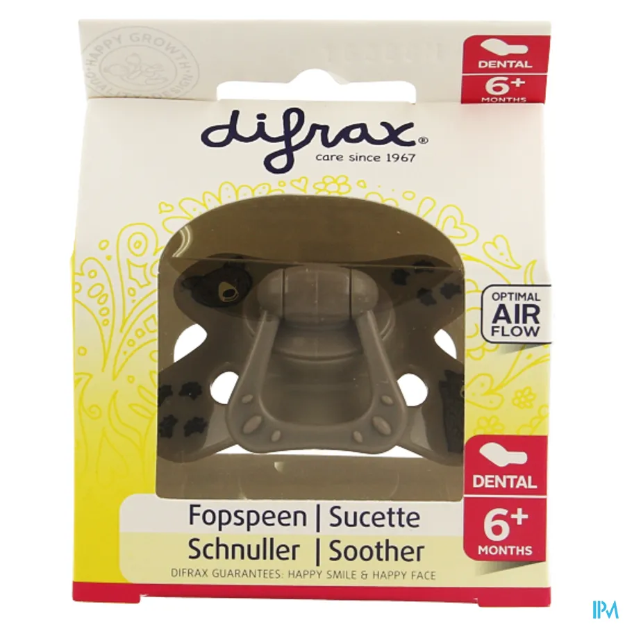 packshot van Difrax Fopspeen Sil Dental Girl +6 m