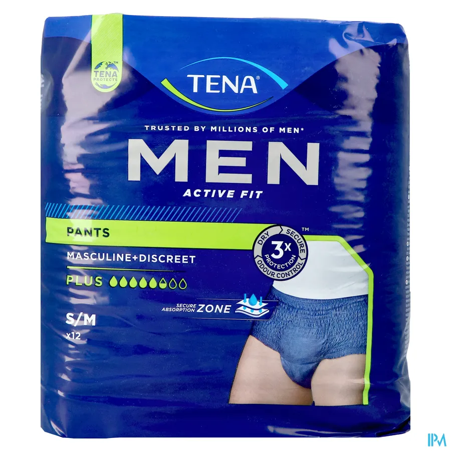 packshot van TENA Men Active Fit Pants Plus S/M - 12 stuks