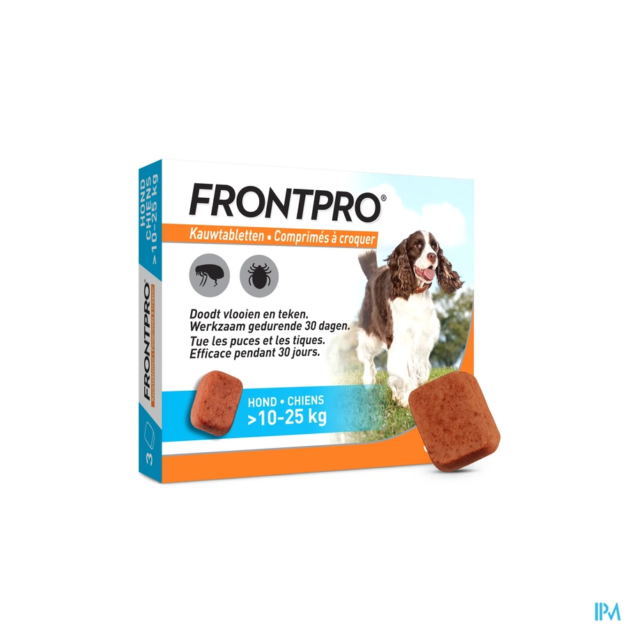 productshot van Frontpro Kauwtabletten 68 mg Hond >10-25 kg 3 kauwtabletten