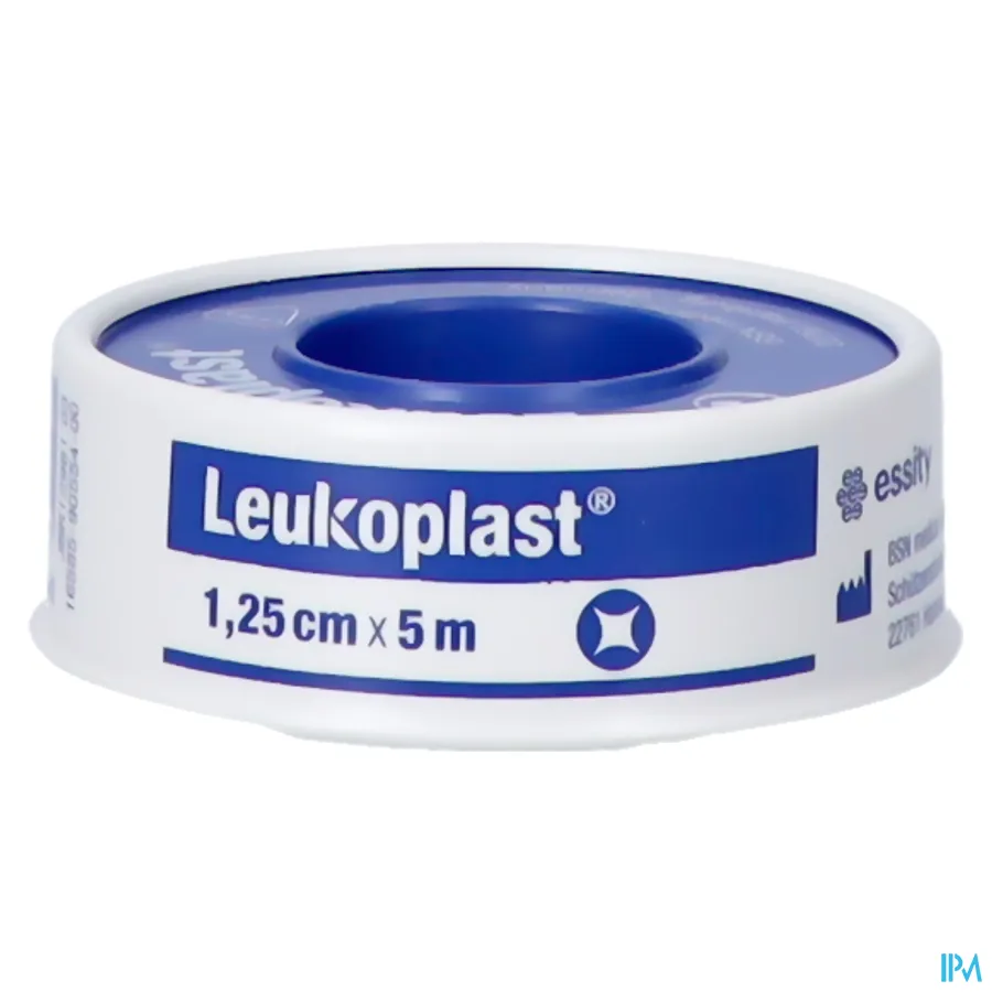 packshot van Leukoplast Kleefpleister Waterdicht Deksel 1,25 cm x 5 m 1 stuk