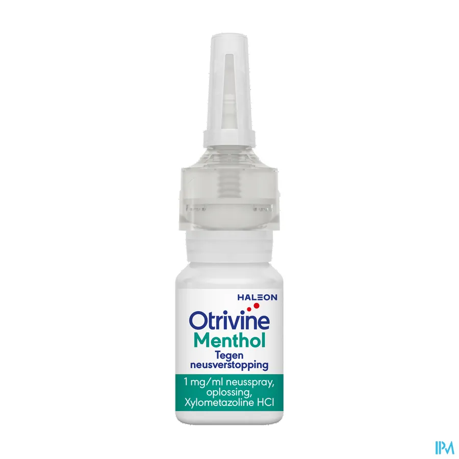 productshot van Otrivine Menthol Neusspray tegen Neusverstopping voor Volwassenen 10 ml