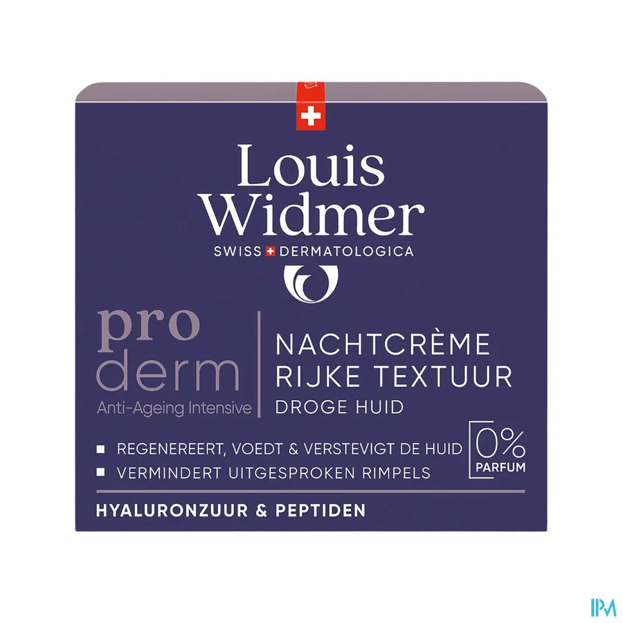 packshot van Louis Widmer Proderm Nachtcrème Rijke Textuur 50 ml - zonder parfum
