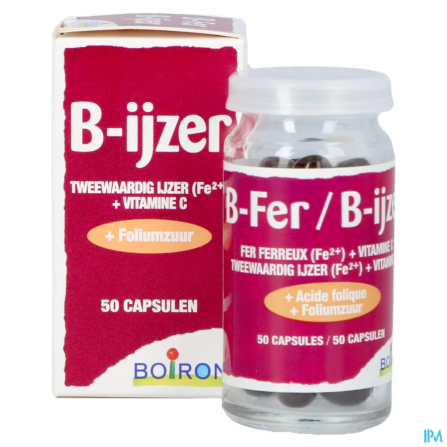 packshot van B-ijzer 50 capsules