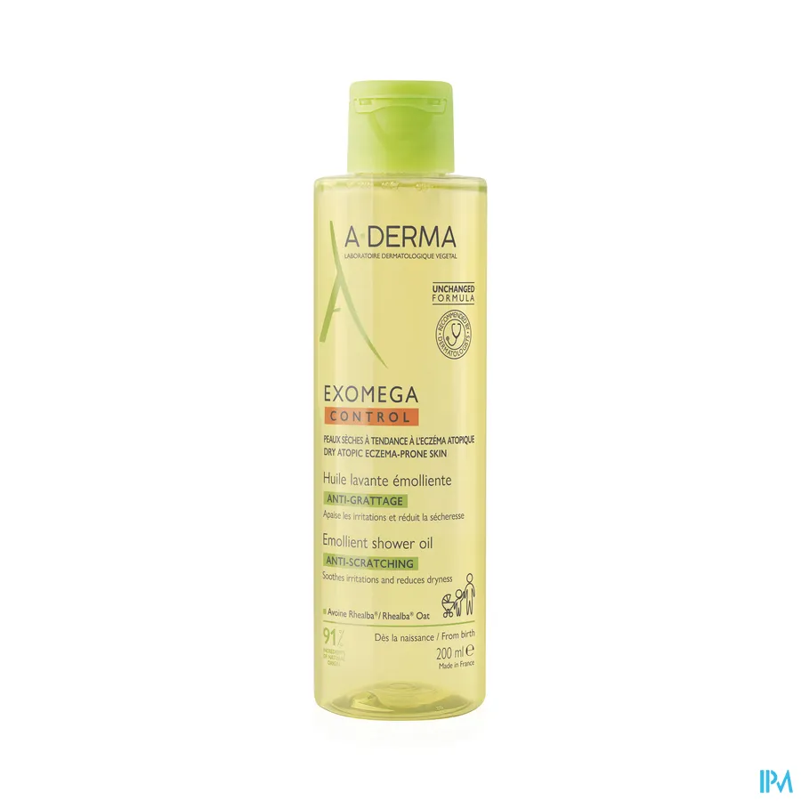 productshot van Aderma Exomega Control Emolierende Wasolie 200ml