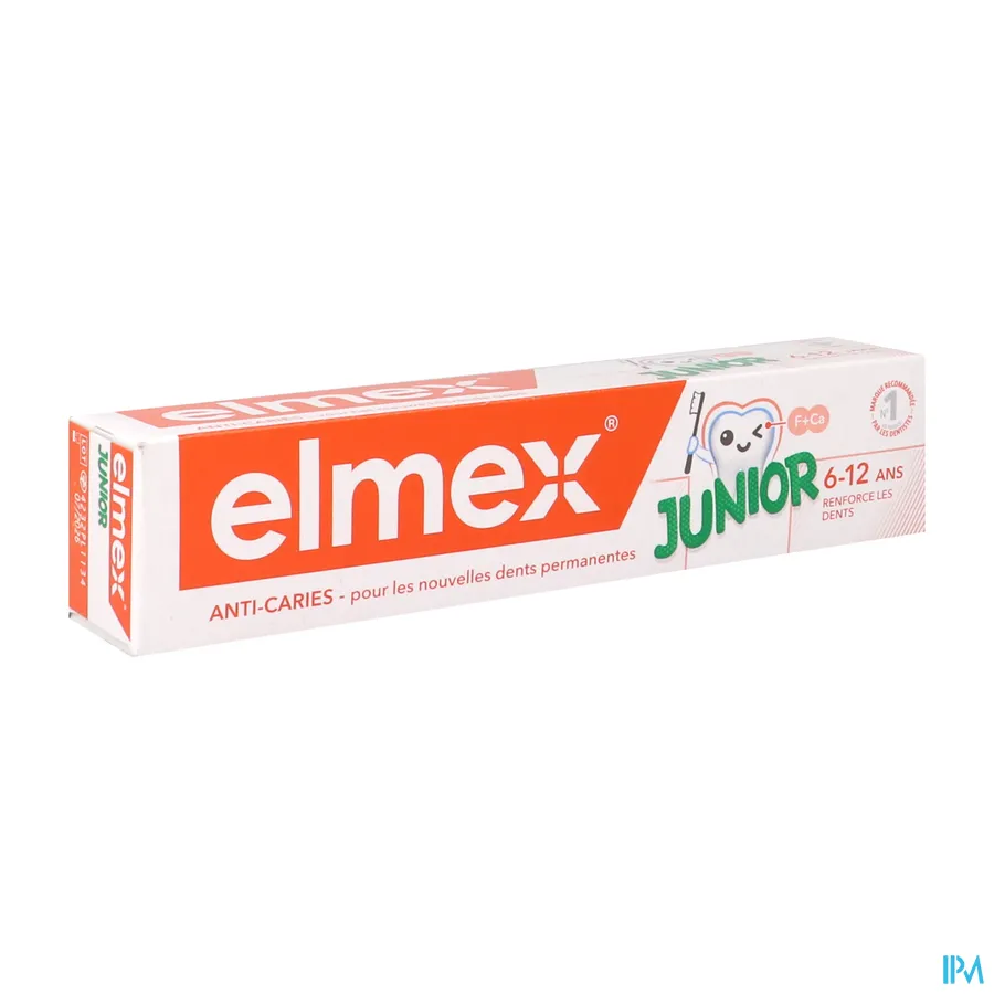 packshot van Elmex Junior 6-12 Jaar Tandpasta 75 ml