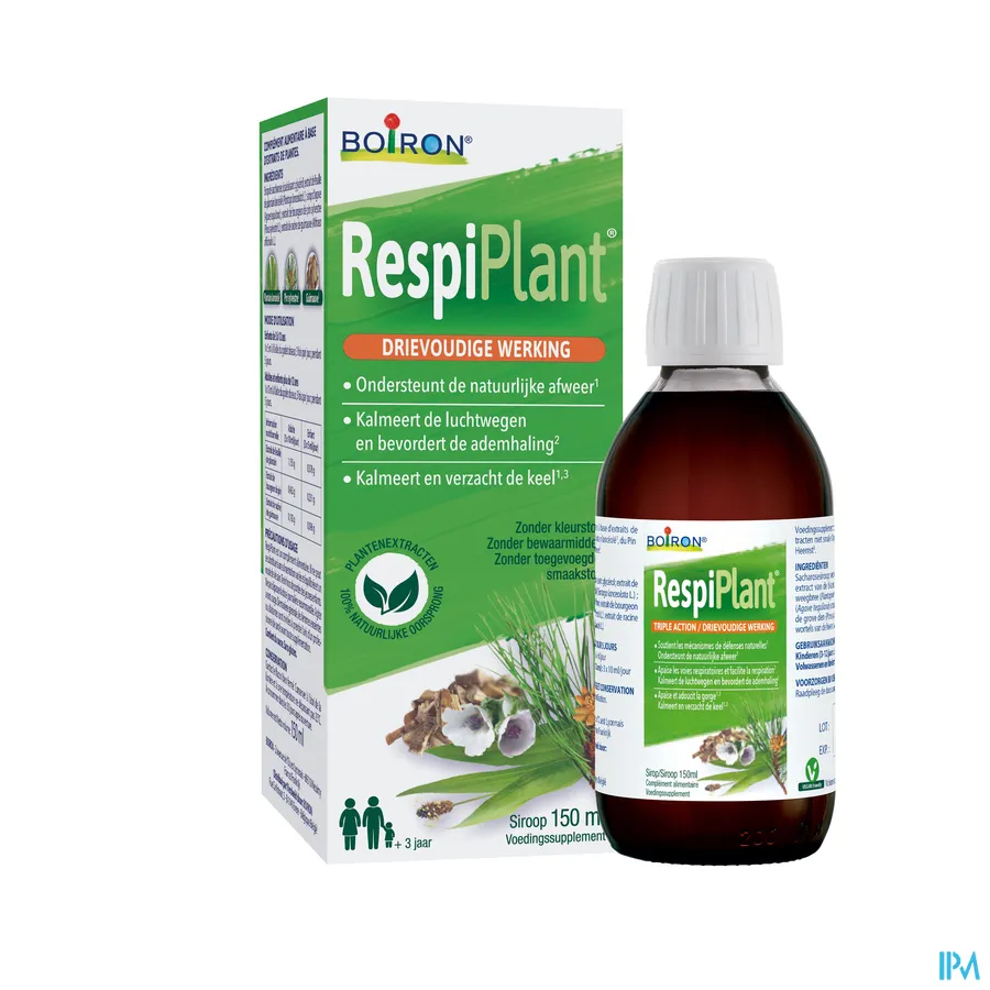 productshot van Boiron RespiPlant Siroop 150 ml