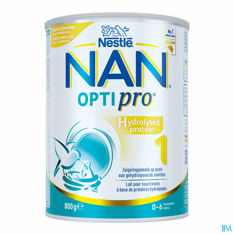 packshot van Nan Optipro Hp Hydrolysed Protein 1 800 g
