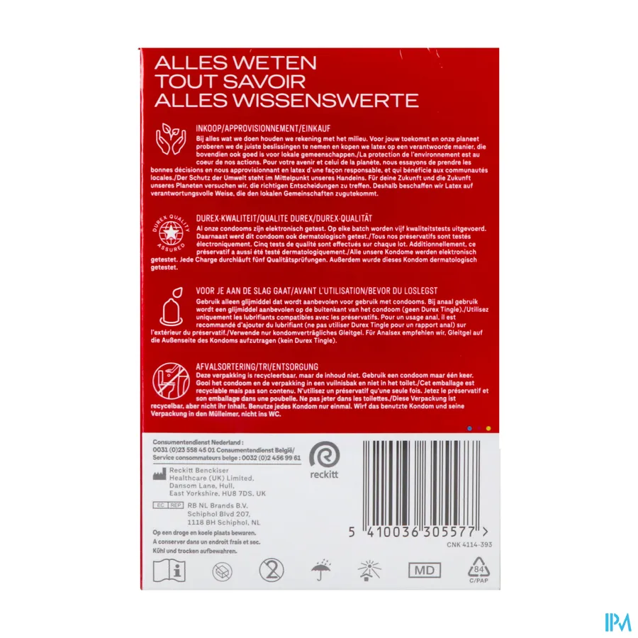 packshot van Durex Thin Feel Condooms 20 stuks