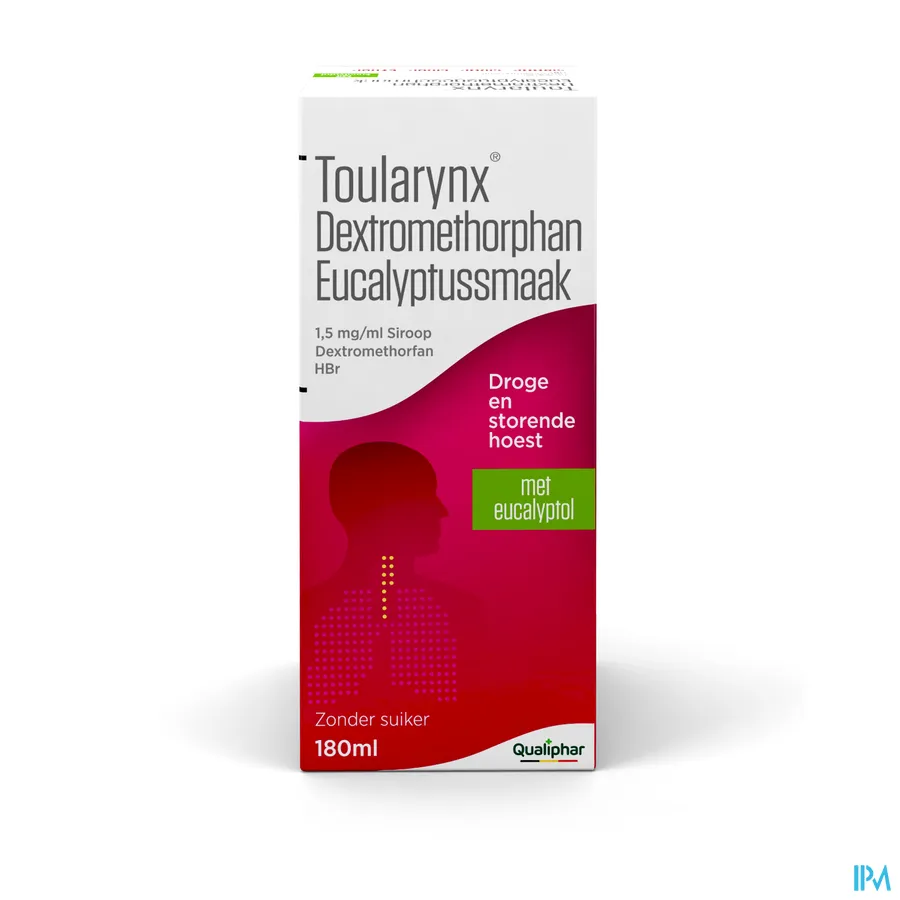 packshot van Toularynx Dextromethorphan Eucalyptussmaak siroop 180 ml