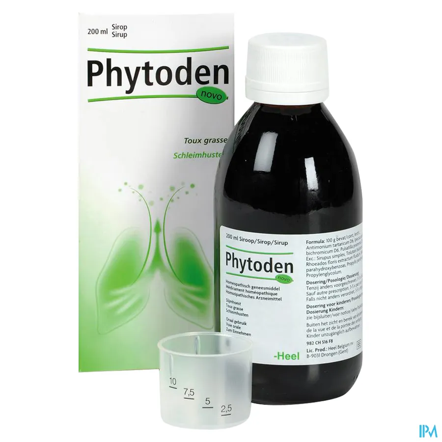 packshot van Heel Phytoden Novo Siroop 200 ml