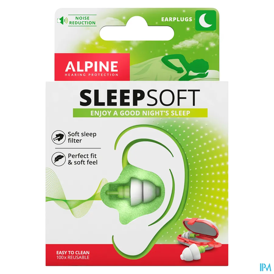 packshot van Alpine SleepSoft Oordoppen met Zachte Slaapfilters 1 Paar