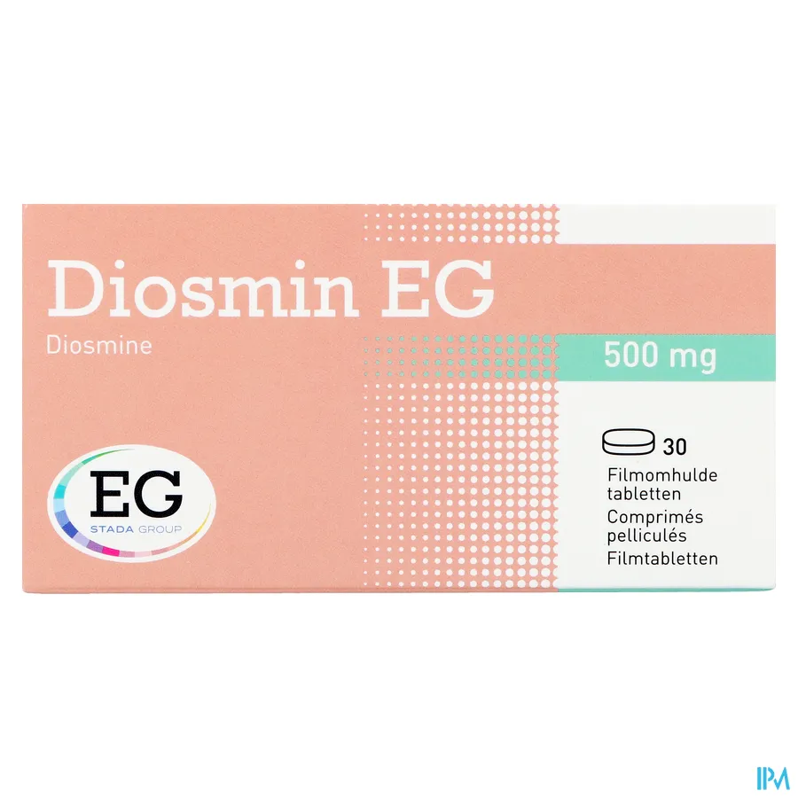 packshot van Diosmin EG 500 mg 30 tabletten
