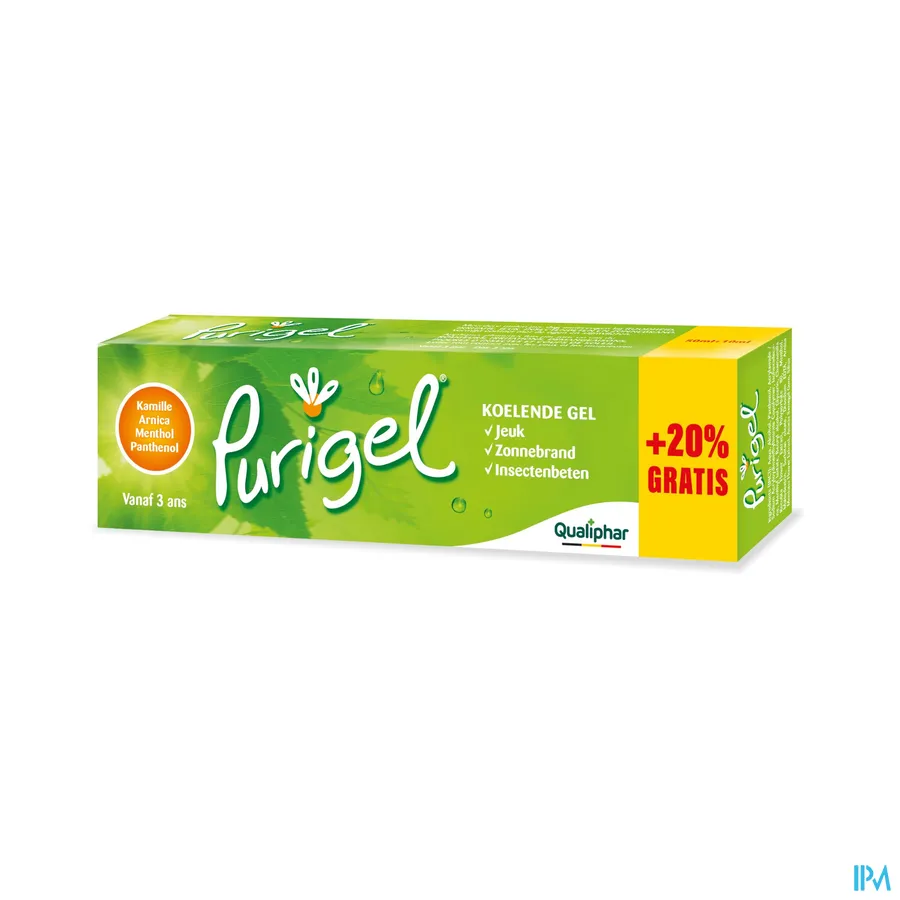 packshot van Purigel Koelende Gel bij Jeuk, Insectenbeten en Zonnebrand 50 ml