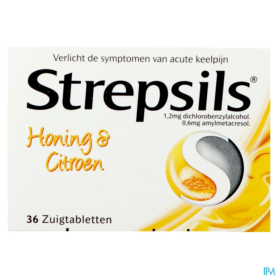 packshot van Strepsils Honing - Citroen 36 zuigtabletten