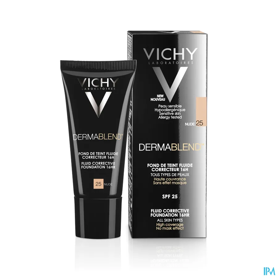 productshot van Vichy Dermablend Fond De Teint Fluide 25 Nude 30 ml