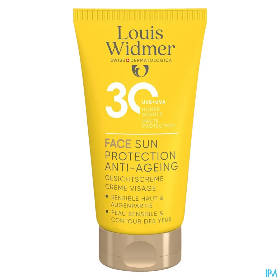 productshot van Widmer Face Sun Protection Anti-ageing 30 Zonder Parfum 50 ml