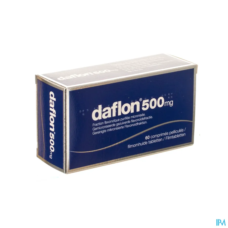 packshot van Daflon 500 mg 60 tabletten
