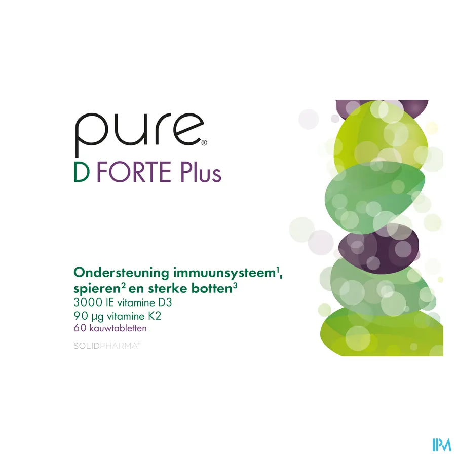 packshot van Pure D FORTE Plus 60 kauwtabletten