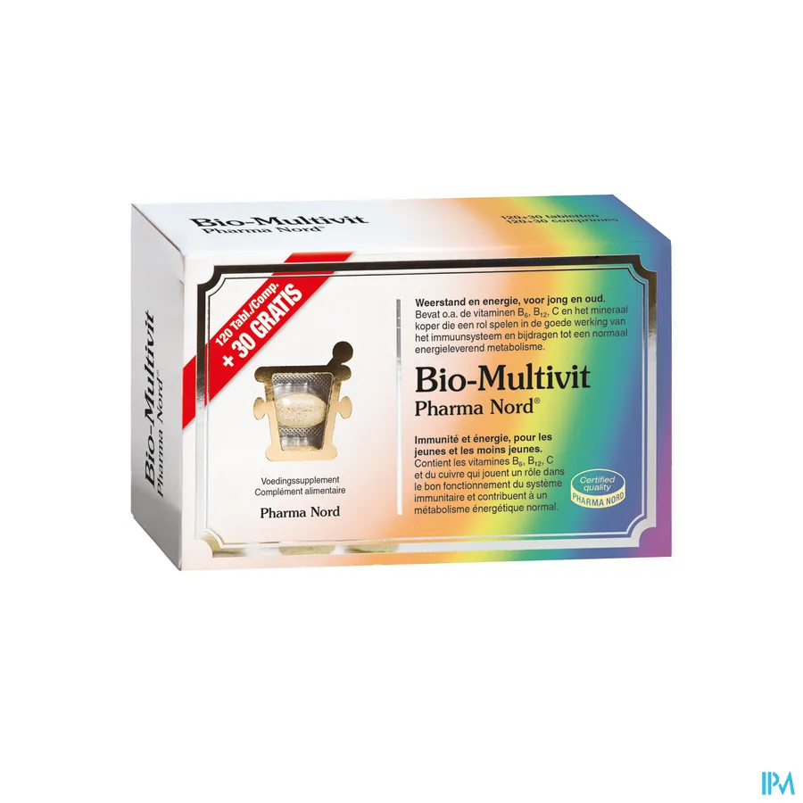 packshot van Pharma Nord Bio-Multivit PROMO 120 + 30 tabletten gratis