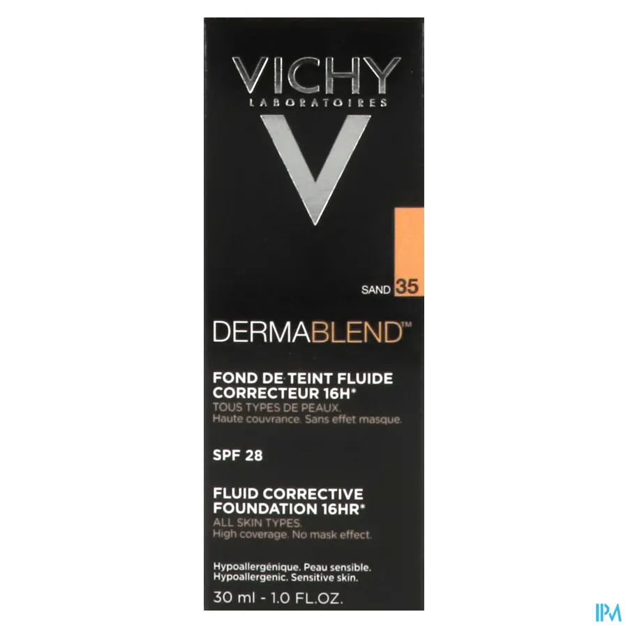 packshot van Vichy Dermablend Fond De Teint Fluide 35 Sand 30 ml
