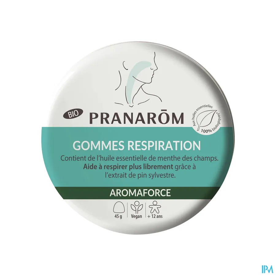packshot van Pranarom Aromaforce Bio Ademhalings Gummies 45g