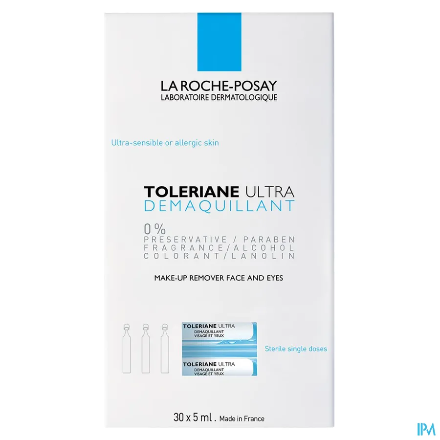 packshot van La Roche-Posay Toleriane Ultra Demaquillant Steriele Unidosissen 30 x 5 ml