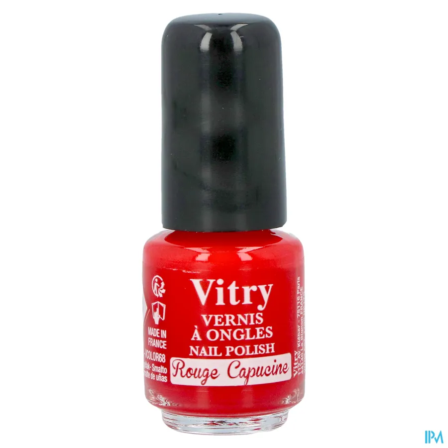 packshot van Vitry Nagellak 68 Rouge Capucine 4 ml