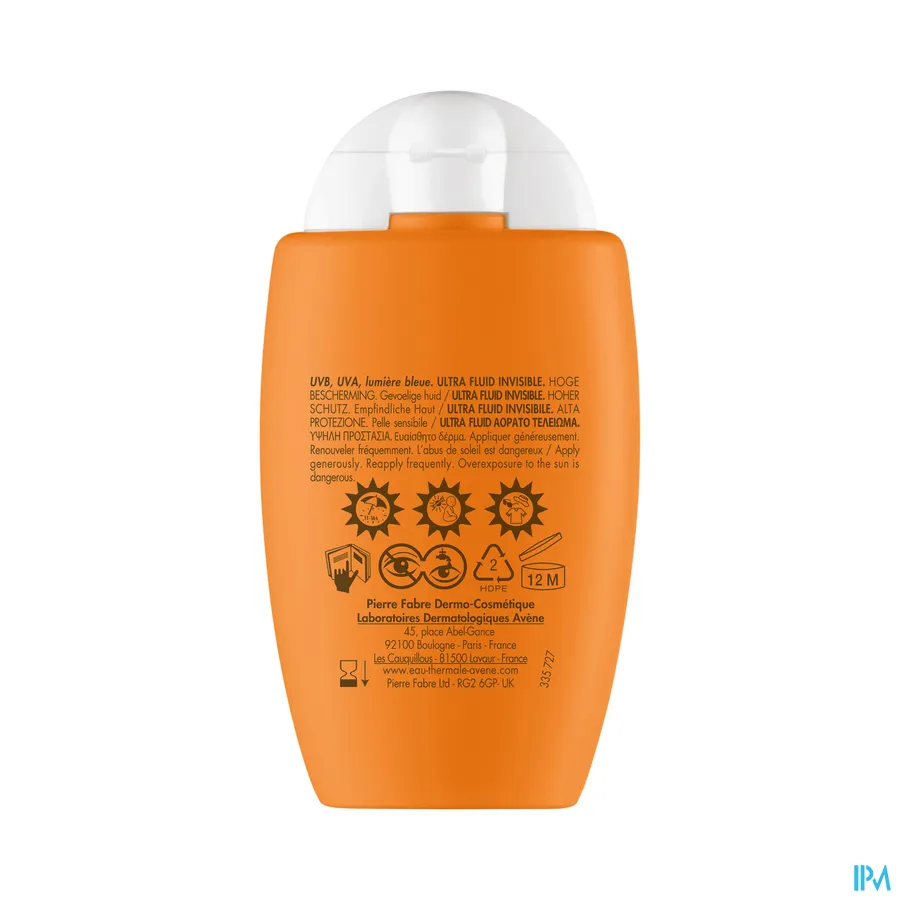 productshot van Avène Ultra Fluid Invisible SPF 50 50 ml