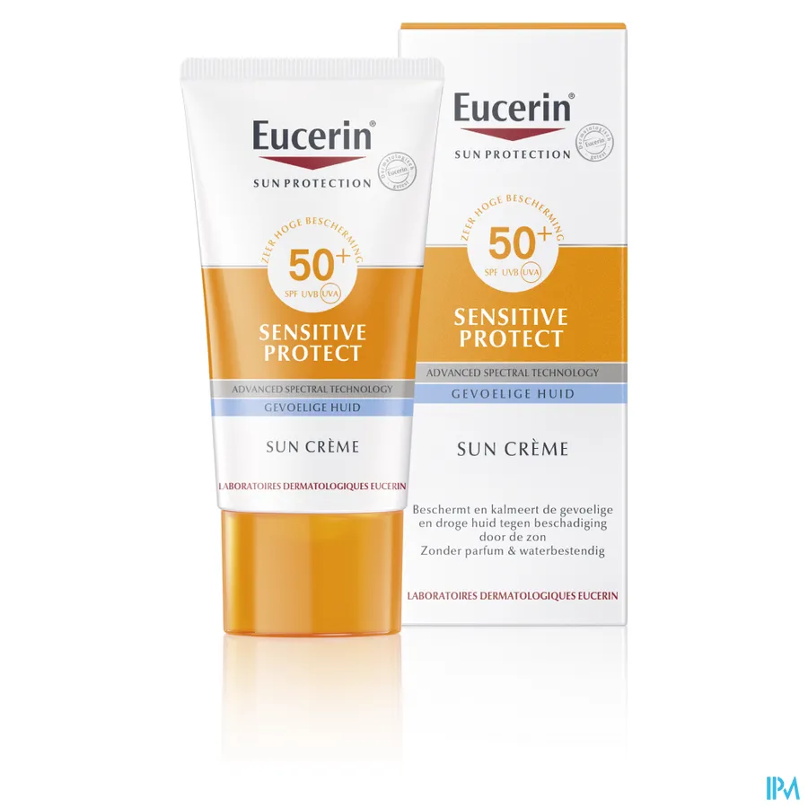 productshot van Eucerin Sensitive Protect Sun Crème SPF50+ 50 ml