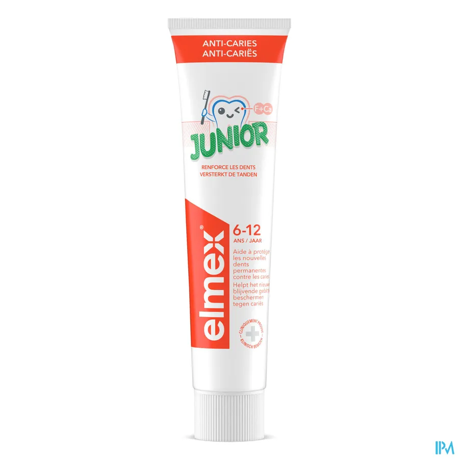 productshot van Elmex Junior 6-12 Jaar Tandpasta 75 ml