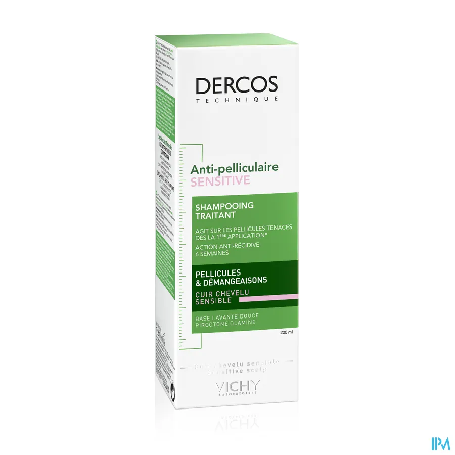 packshot van Vichy Dercos Anti-Roos Shampoo voor Gevoelige Hoofdhuid 200 ml