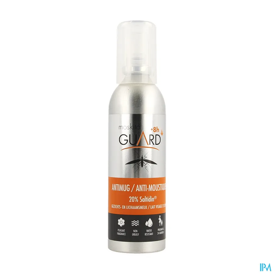productshot van Moskito Guard Anti-Mug Gezichts- en Lichaamsmelk Spray 75 ml