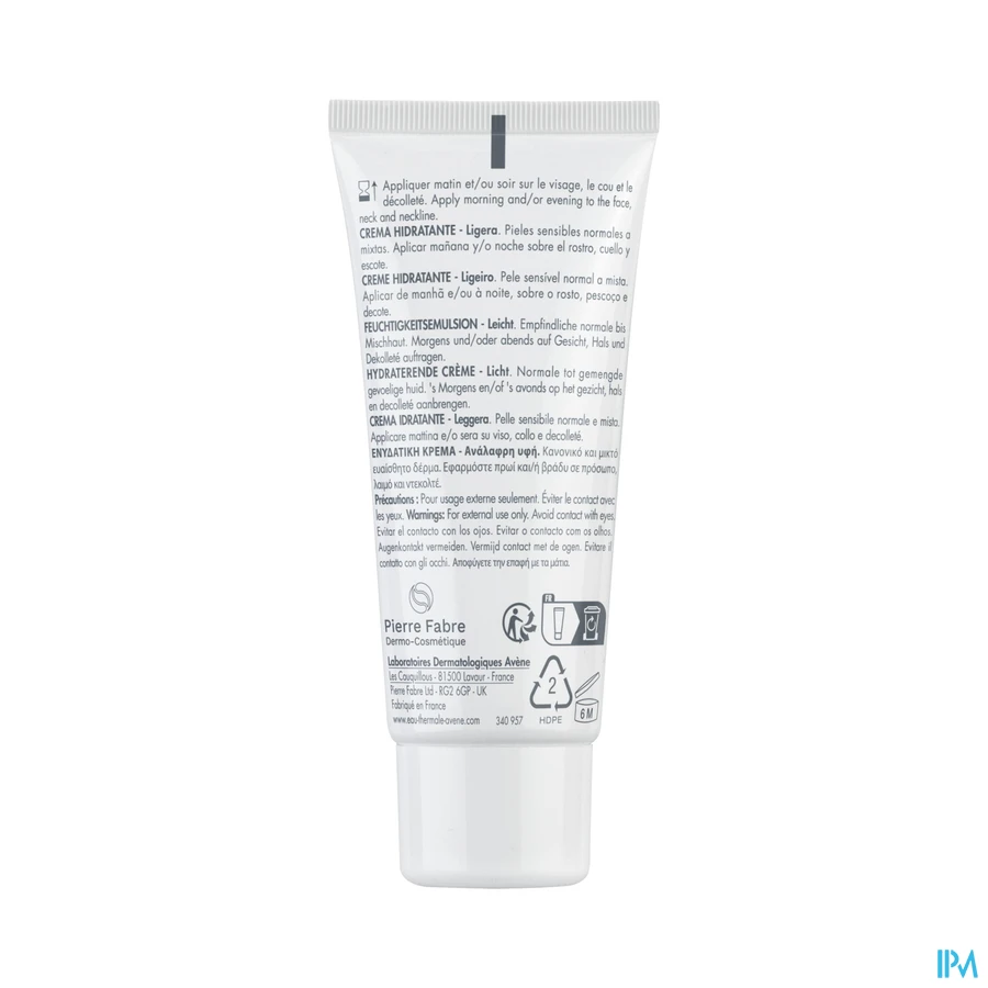 productshot van Avène Hydrance Licht Hydraterende Emulsie voor Normale tot Gemengde Huid 40 ml