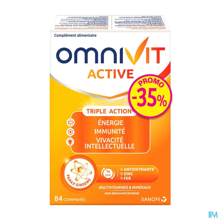 packshot van Omnivit Active 40Mg Comp 84 Promo -35%