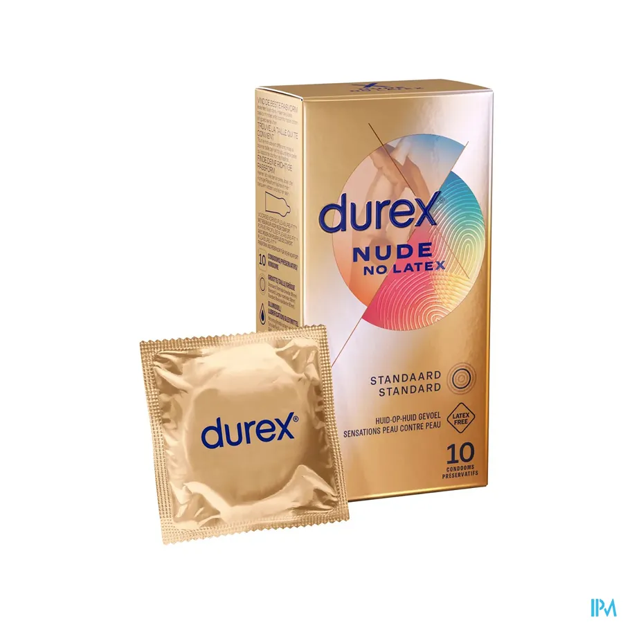 productshot van Durex Nude -No Latex- voor Huid-op-Huid Gevoel 10 Condooms