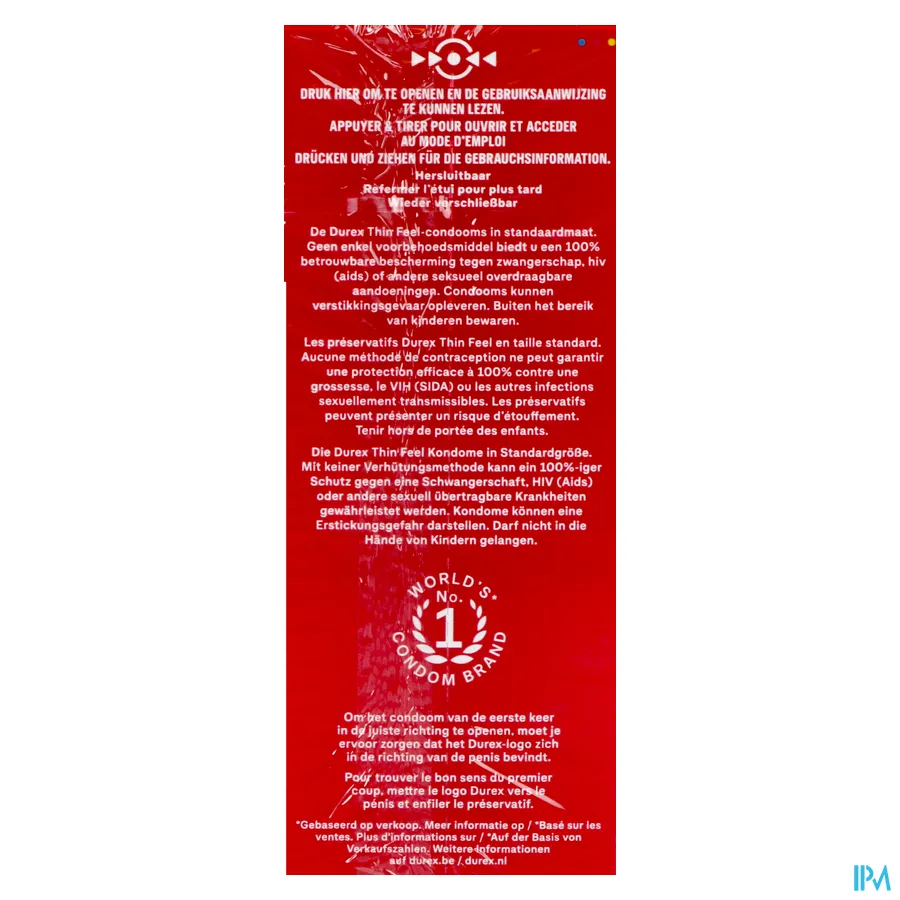 packshot van Durex Thin Feel Condooms 20 stuks