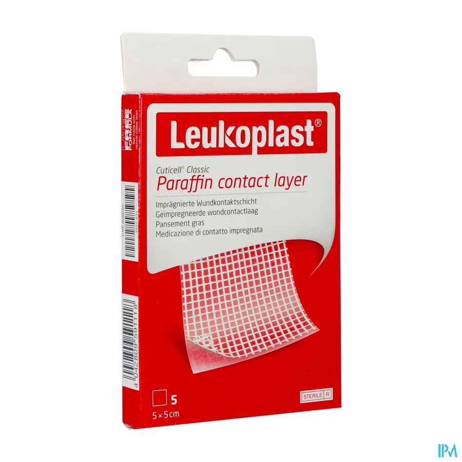 packshot van Leukoplast Cuticell Classic 5 x 5 cm 5 stuks