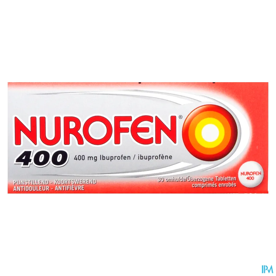 packshot van Nurofen 400 mg 30 Tabletten