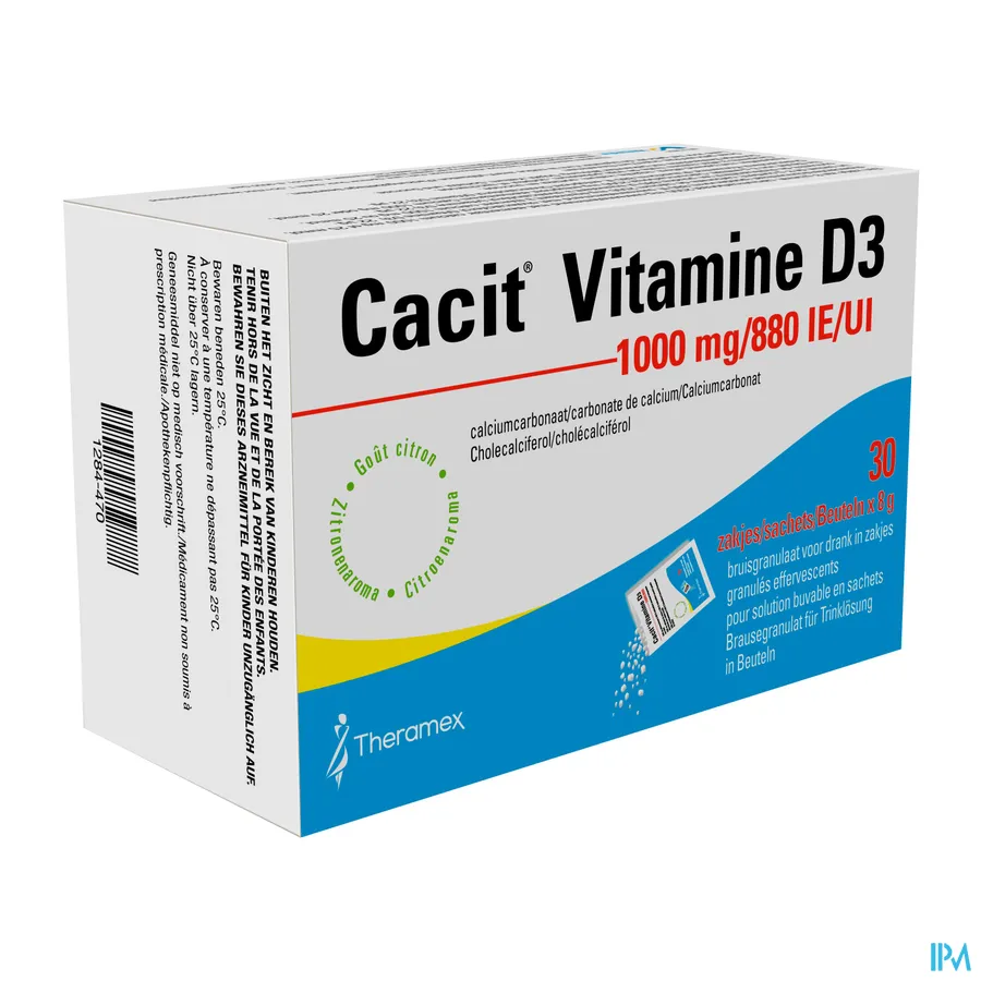 packshot van Cacit Vitamine D3 1000/880 30 Zakjes