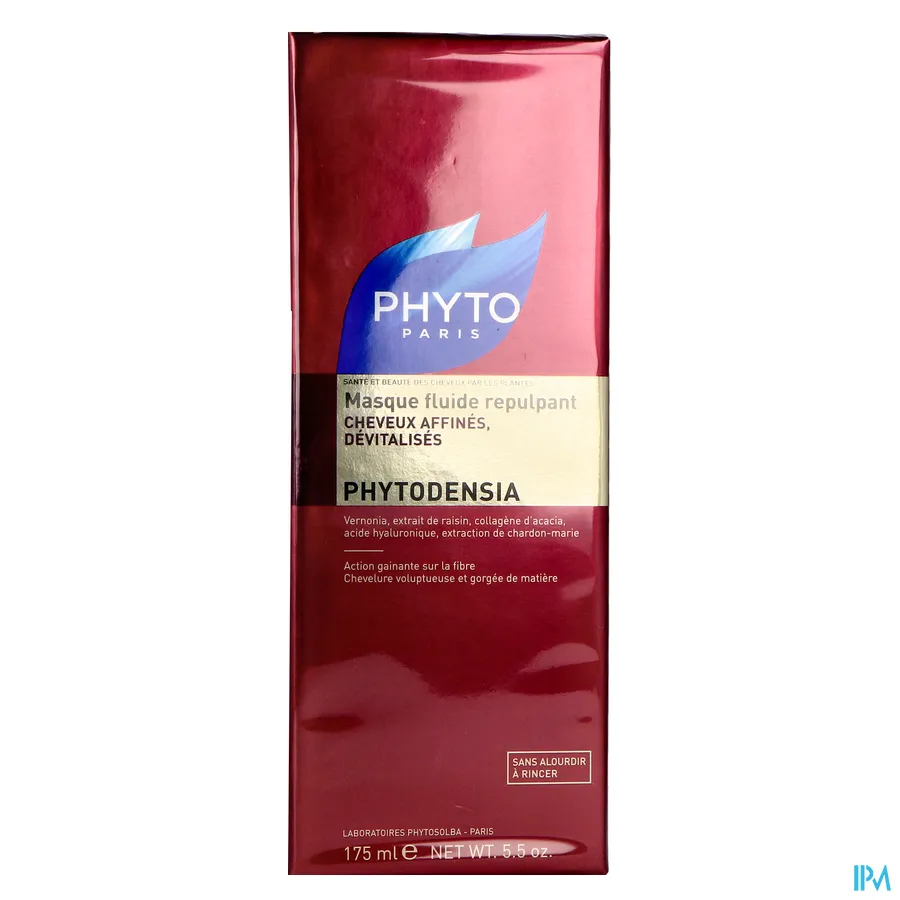 packshot van Phyto Phytodensia Vloeibaar Masker voor Voller Haar bij Fijn en Futloos Haar 175 ml